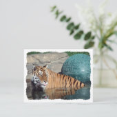 Bengalischer Tiger-kundengerechte Stylized Einladung (Stehend Vorderseite)