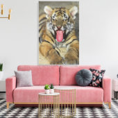 Bengalischer Tiger Leinwanddruck (Insitu (Wohnzimmer))
