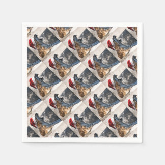 Bengalischer Tiger mit einer Weihnachtsmannmütze z Serviette