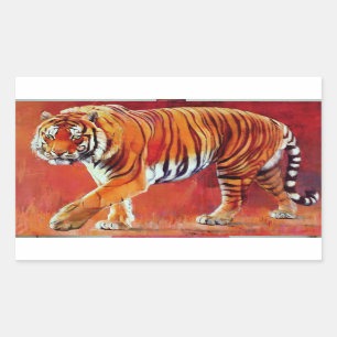 Bengalischer Tiger Rechteckiger Aufkleber