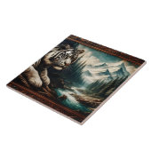 Bengalischer Tiger Ruhen am Berg Fliese (Seite)