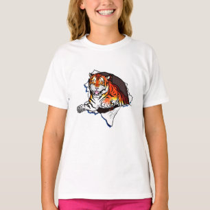 Bengalischer Tiger springt aus! T-Shirt