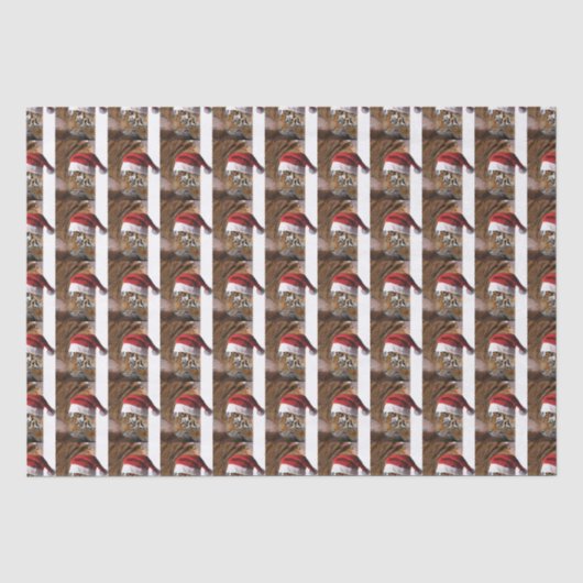 Bengalischer Tiger Weihnachtsmann Seidenpapier (Vorderseite)