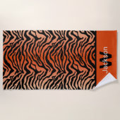 Bengalischer Tigerdruck Strandtuch (Vorderseite)