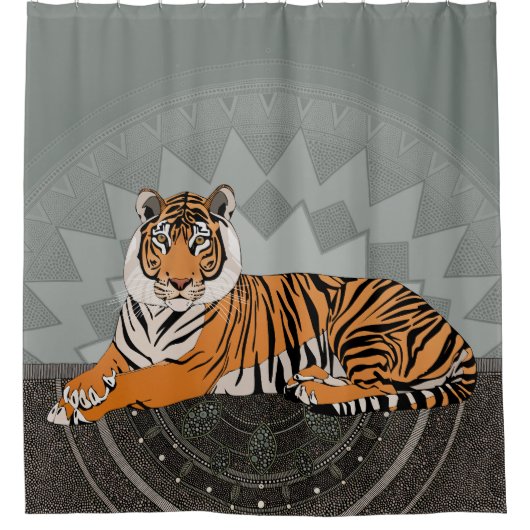 bengalischer Tigermandalie Duschvorhang (Vorderseite)