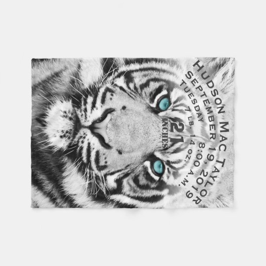 Bengalisches Baby Geburtsdatum Geburtsstat Keepake Fleecedecke (Vorderseite (Horizontal))