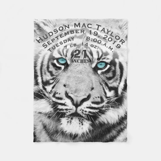 Bengalisches Baby Geburtsdatum Geburtsstat Keepake Fleecedecke (Vorderseite)