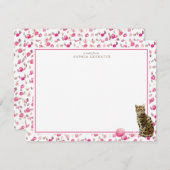 Bengalisches Cat Personalisiert Stationery Mitteilungskarte (Vorne/Hinten)