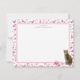 Bengalisches Cat Personalisiert Stationery Mitteilungskarte