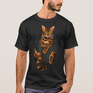 Bengalisches Cat Pocket Ripper Pocket Bengalisch L T-Shirt