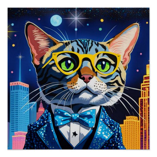 BENGALISCHES CAT-VEGAS-NACHTLEBEN 3 POSTER (Vorderseite)