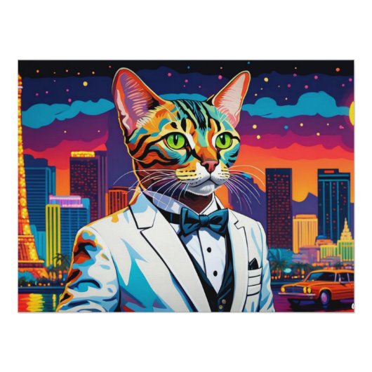 BENGALISCHES CAT-VEGAS-NACHTLEBEN 5 POSTER (Vorderseite)