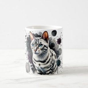 Bengalisches Cat Watercolor Portrait Kaffeetasse