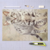 Bengalisches Cat Watercolor Seidenpapier (Handwerk)