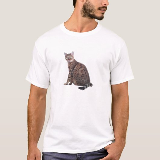 Bengalisches Katzen-Shirt T-Shirt (Vorderseite)