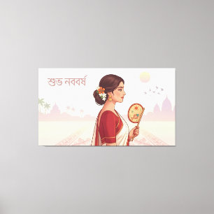 Bengalisches Neujahr Leinwanddruck