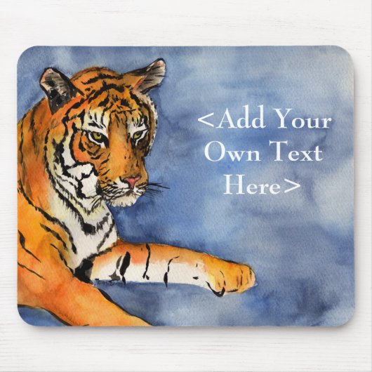 Bengalisches Tiger Art Wasserfarben Malerei Mousep Mousepad (Vorne)