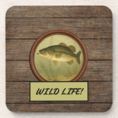 Bengalisches Tiger Dark Wood Grain Untersetzer Set (Vorderseite)