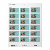 Bengalisches Tiger Foto Light Blue Gift Tags Adressaufkleber (Vorne)
