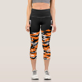 Bengalisches Tiger Hochkapsel Capri Leggings (Vorderseite)