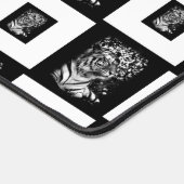 Bengalisches Tiger-Schwarz-Weiß-Prüfmuster Schreibtischunterlage (Ecke)