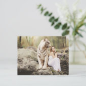 Bengalisches Tiger und Lady Postkarte (Stehend Vorderseite)