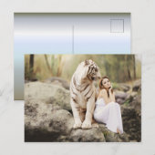 Bengalisches Tiger und Lady Postkarte (Vorne/Hinten)
