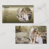 Bengalisches Tiger und Lady Visitenkarte (Vorne/Hinten)