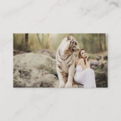 Bengalisches Tiger und Lady Visitenkarte (Rückseite)
