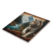 Bengalisches Tiger Wandern am Berg Fliese (Seite)