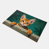 Bengalkatzen Türmatte Kunst (Schrägansicht)