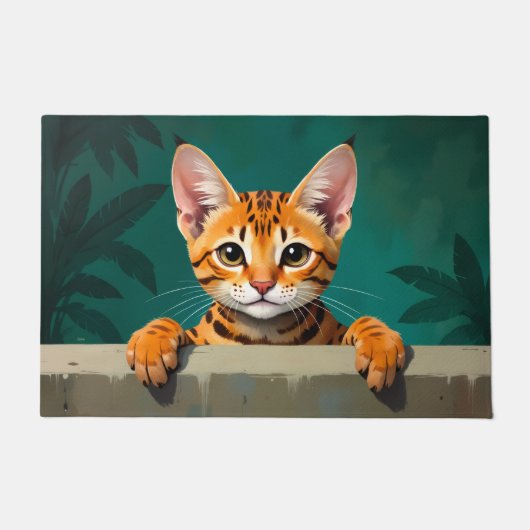 Bengalkatzen Türmatte Kunst (Vorderseite)