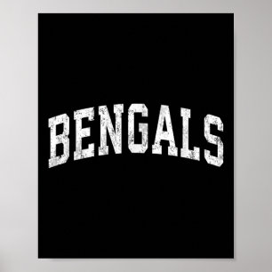 Bengals Maskottchen Vintage Athletik Sport Name De Poster