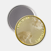 Bengals Tigers Gold Coin Magnet (Vorderseite/Rückseite)