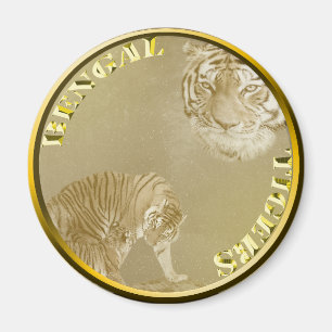 Bengals Tigers Gold Coin Magnet
