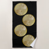 Bengals Tigers Gold Coin Strandtuch (Vorderseite)