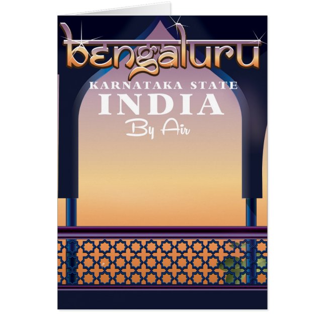 Bengaluru, Indien Reiseplakat (Vorne)