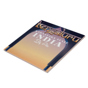 Bengaluru, Indien Reiseplakat Fliese