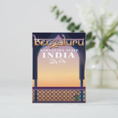 Bengaluru, Indien Reiseplakat Postkarte (Stehend Vorderseite)
