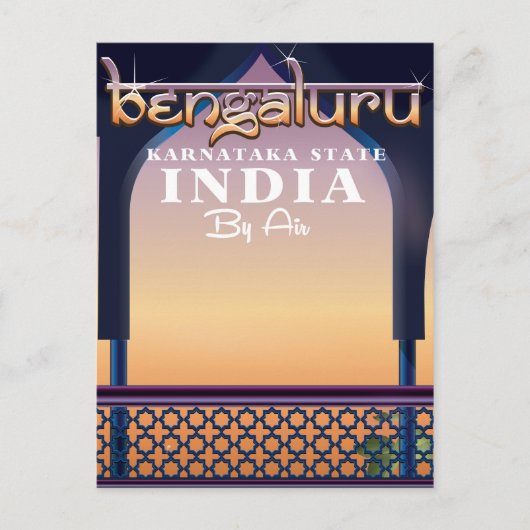 Bengaluru, Indien Reiseplakat Postkarte (Vorderseite)