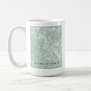 Bengaluru Indien Stadtplan Minimales Design Kaffeetasse