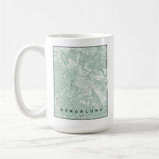 Bengaluru Indien Stadtplan Minimales Design Kaffeetasse