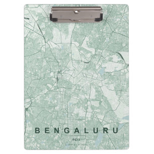 Bengaluru Indien Stadtplan Minimales Design Klemmbrett