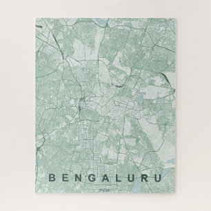 Bengaluru Indien Stadtplan Minimales Design Puzzle