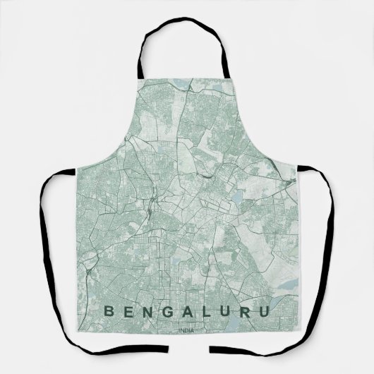 Bengaluru Indien Stadtplan Minimales Design Schürze (Vorderseite)