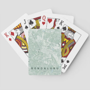 Bengaluru Indien Stadtplan Minimales Design Spielkarten