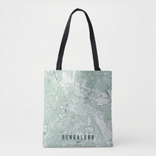 Bengaluru Indien Stadtplan Minimalistisches Design Tasche