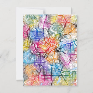 Bengaluru Karnataka City Map Postkarte