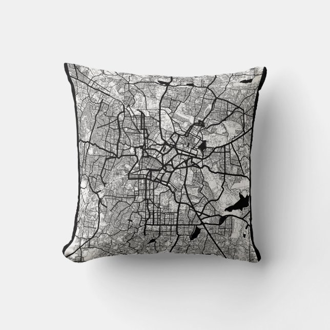 Bengaluru Karnataka Map Kissen (Vorderseite)