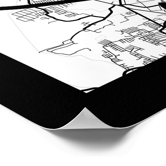 Bengaluru Karnataka Map Poster (Ecke)